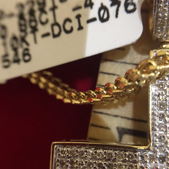 Diamond Cross Pendant w/ Chain